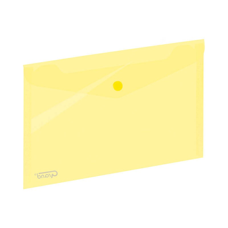 Teczka kopertowa na guzik A5 Grand 043 120-1252 tranparentna żółta PP