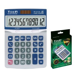 Kalkulator biurowy 12cyfr Toor Electronic TR-2213A 120-1858 zasilanie solarne + bateria 170x125x36mm