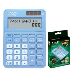 Kalkulator dwuliniowy 10cyfr Toor Electronic TR-1223DB-B 120-1901 niebieski zasilanie solarne + bateria 148x105x20mm