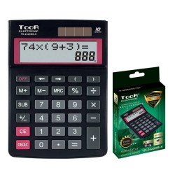 Kalkulator dwuliniowy 10cyfr Toor Electronic TR-2429DB-K 120-1903 zasilanie solarne + bateria 145x105x33mm