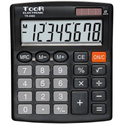 Kalkulator biurowy 8cyfr Toor Electronic TR-2483 120-1954 zasilanie solarne + bateria 126x104x20mm