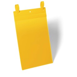 Kieszeń magazynowa z paskami montażowymi pozioma A4 DURABLE 175004 żółta 50 szt
