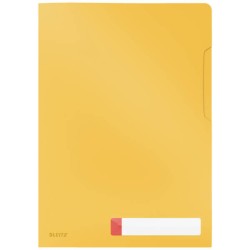Ofertówka nieprzezroczysta A4 LEITZ Cosy z kieszonką na etykietę 47080019 Ciepły żółty 3szt