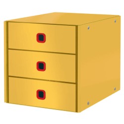 Pojemnik z szufladami 286x358x282mm LEITZ Click & Store Cosy 53680019 Ciepły żółty 3 szuflady