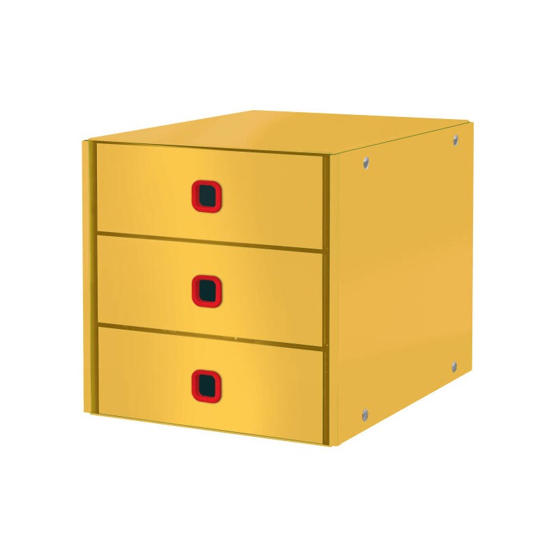 Pojemnik z szufladami 286x358x282mm LEITZ Click & Store Cosy 53680019 Ciepły żółty 3 szuflady