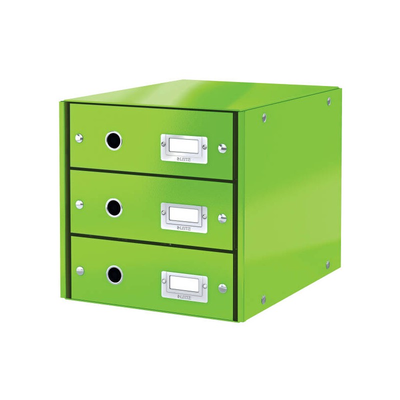 Pojemnik z szufladami 286x358x282mm LEITZ Click & Store WOW 60480054 Zielony 3 szuflady