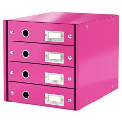 Pojemnik z szufladami 286x358x282mm LEITZ Click & Store WOW 60490023 Różowy 4 szuflady