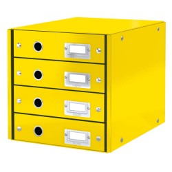 Pojemnik z szufladami 286x358x282mm LEITZ Click & Store WOW 60490016 Żółty 4 szuflady