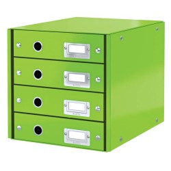 Pojemnik z szufladami 286x358x282mm LEITZ Click & Store WOW 60490054 Zielony 4 szuflady