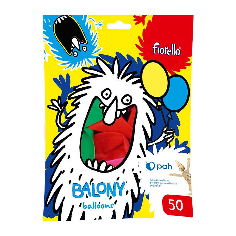 Balony 12" Fiorello 170-2658 pastelowy mix kolorów 50szt