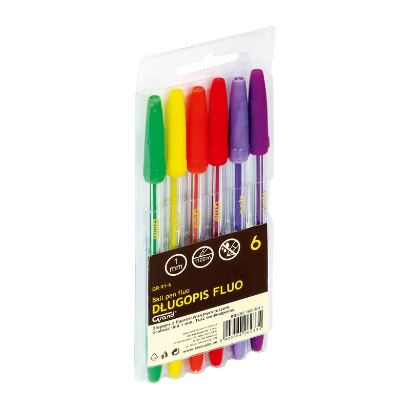 Długopis Grand fluo 6 kolorów GR-91
