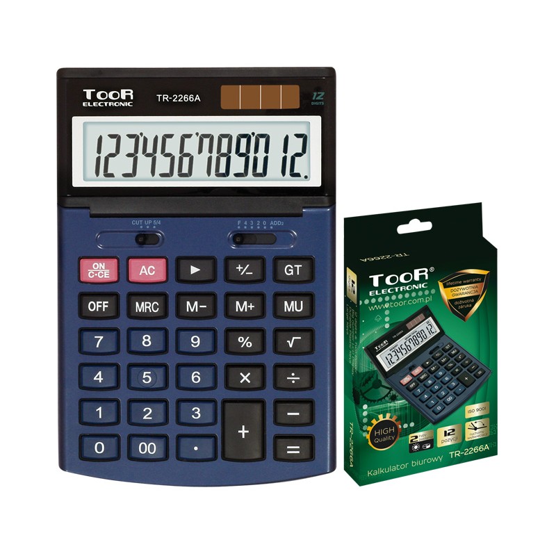 Kalkulator biurowy TOOR TR-2266A 12-pozycyjny