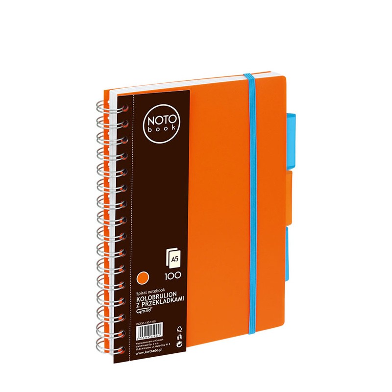 Kołobrulion Grand NOTObook A5 100 pomarańczowy kratka