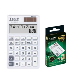 Kalkulator dwuliniowy TOOR TR-310DB-W 10-pozycyjny