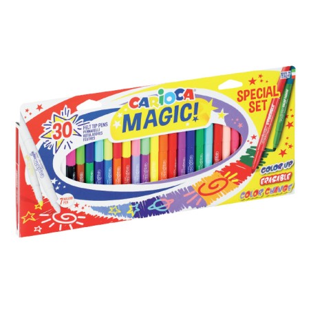 Pisaki CARIOCA Magic ColorUp 30 (43183)- zmieniające kolor, wymazywalne, fluo