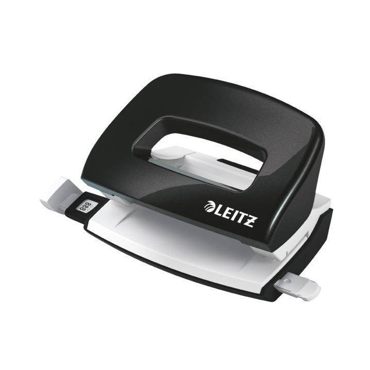 DZIURKACZ Z OGRANICZNIKIEM LEITZ WOW 5060 50601095 CZARNY METALICZNY 10 KART
