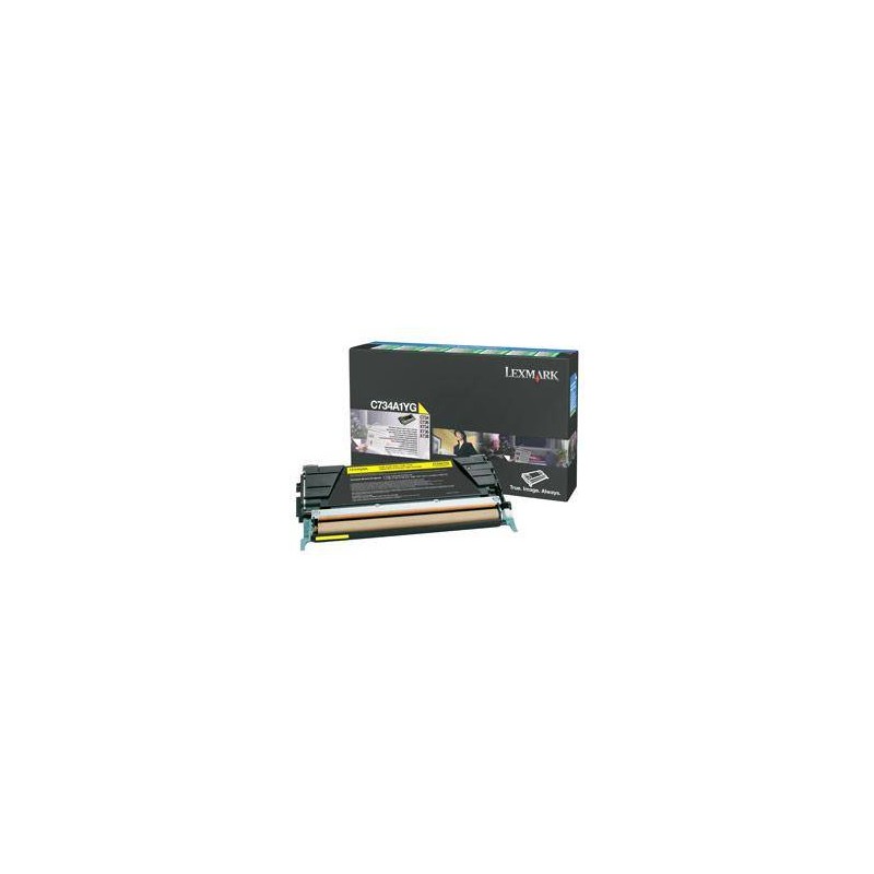 Toner oryginalny LEXMARK C734A1YG Yellow 6000 stron