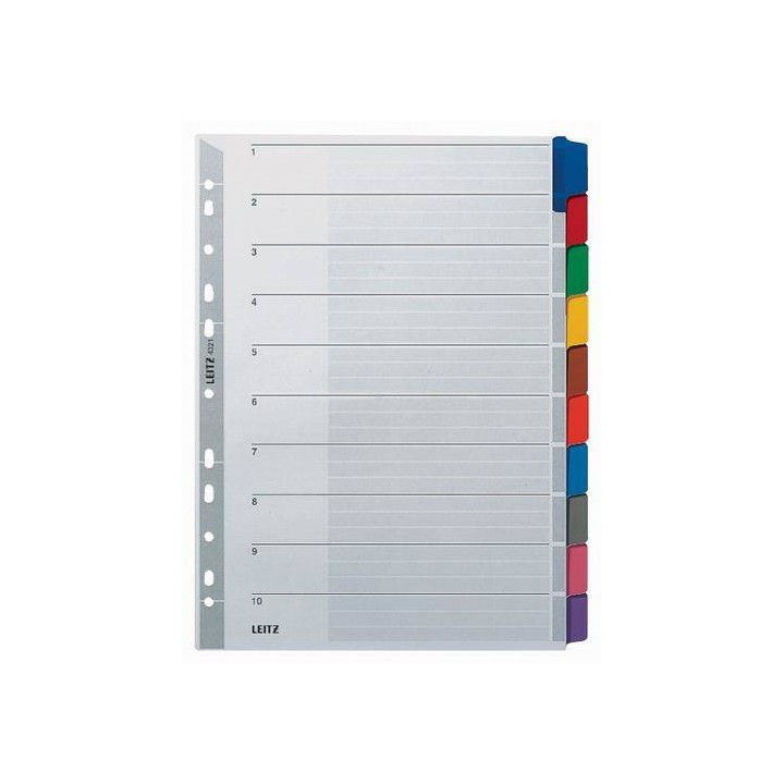 PRZEKŁADKI A4 LEITZ 43210000 10 KOLORÓW KARTONOWE 160G/M2