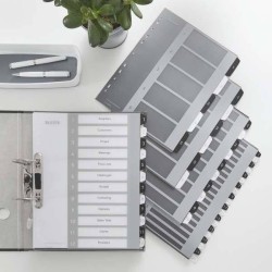 PRZEKŁADKI 1-20 A4 LEITZ DO NADRUKU 12170000 BIAŁO-CZARNE PLASTIKOWE