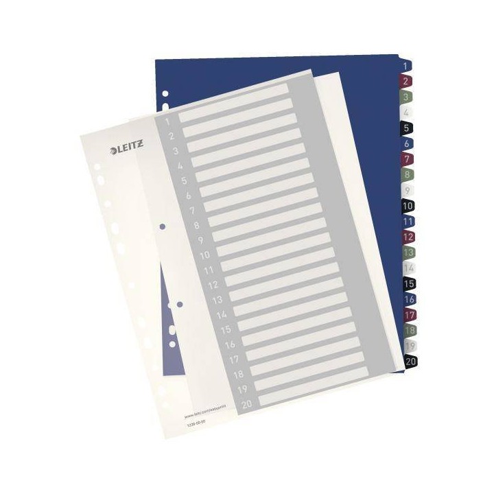 PRZEKŁADKI 1-20 A4 LEITZ STYLE DO NADRUKU 12390000 PLASTIKOWE