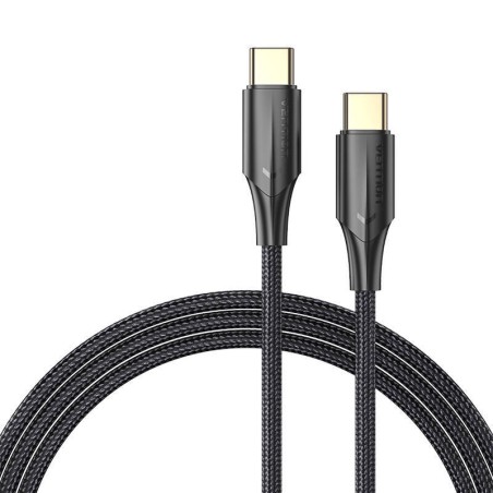 Kabel USB-C 2.0 do USB-C Vention TAUBH 2m, 3A, LED Czarny