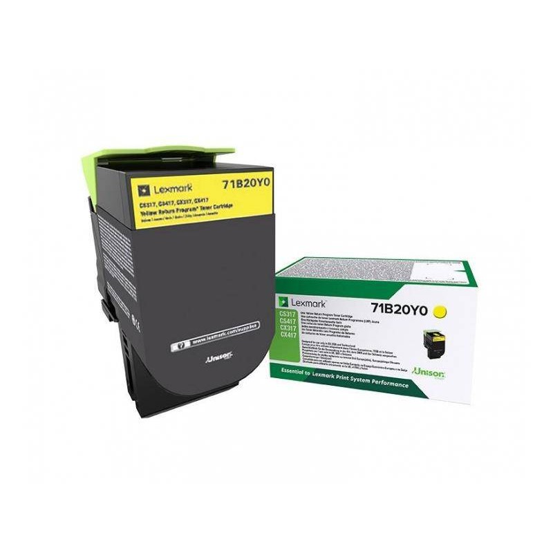 Toner oryginalny LEXMARK 71B20Y0 Yellow 2300 stron