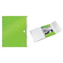 TECZKA SEGREGUJĄCA A4 LEITZ WOW 46340054 ZIELONA PP 12 PRZEGRÓDEK