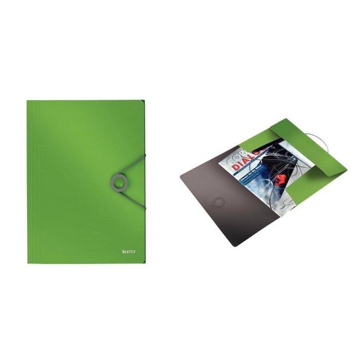 TECZKA Z GUMKĄ A4 LEITZ SOLID 45631050 ZIELONA PP