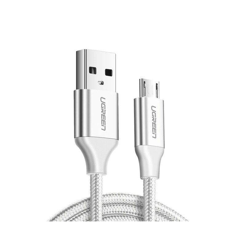 Kabel USB do Micro USB UGREEN	US290 QC 3.0 2.4A 2m (biały)