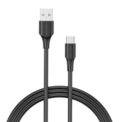 Kabel USB 2.0 A do USB-C 3A Vention CTHBH 2m Czarny