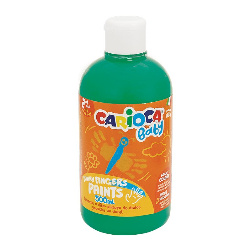 Farba Carioca  BABY do malowania palcami 500 ml Zielona KO034/14