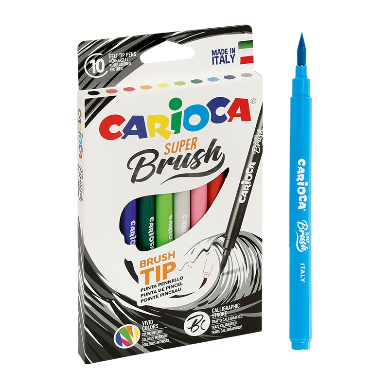 Pisaki Carioca BRUSH TIP 10 kolorów (42937 )