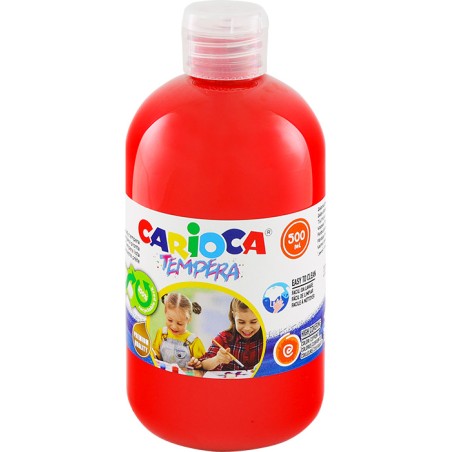 Farba Carioca tempera N 500 ml (40427/10) czerwona