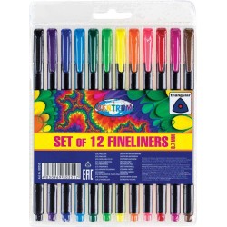 DŁUGOPISY ŻELOWE PVC CENTRUM FINELINERS 80255 MIX*12 0.7MM 12SZT