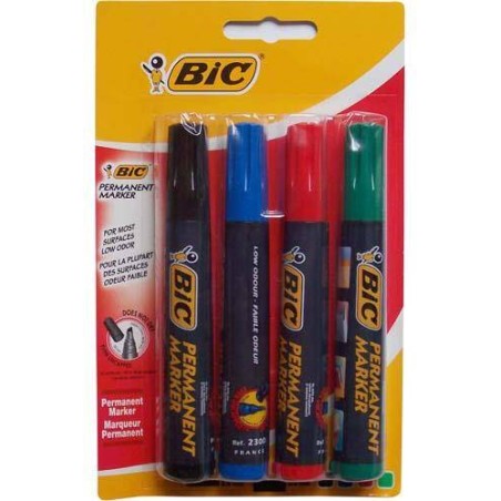 MARKER PERMANENTNY BIC MARKING 2300 ECOLUTIONS 8209222 MIX*4 ŚCIĘTA 3.7-5.5MM 4SZT