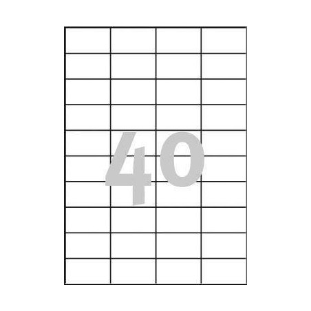 ETYKIETY SAMOPRZYLEPNE 52.5X29.7MM UNIWERSALNE TRWAŁE 3651 BIAŁE 100ARK*40SZT