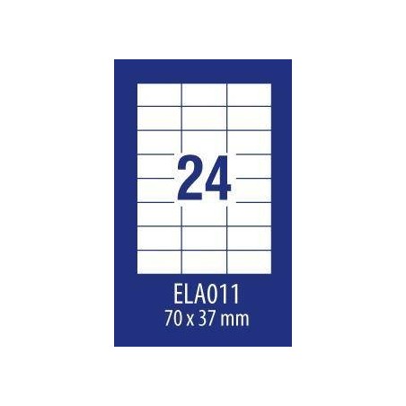 ETYKIETY SAMOPRZYLEPNE 70X37MM UNIWERSALNE ECONOMY ELA011 BIAŁE 100ARK*24SZT