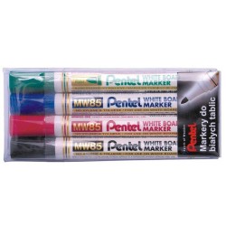 MARKER SUCHOŚCIERALNY PENTEL MW85-4W MIX*4 OKRĄGŁA 4SZT