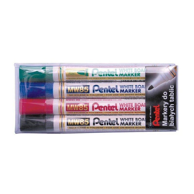 MARKER SUCHOŚCIERALNY PENTEL MW85-4W MIX*4 OKRĄGŁA 4SZT