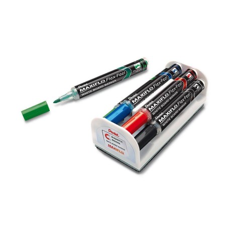 MARKER SUCHOŚCIERALNY PENTEL MAXFILO FLEX-FEEL MWL5SBF-4N MIX*4 OKRĄGŁA 4SZT