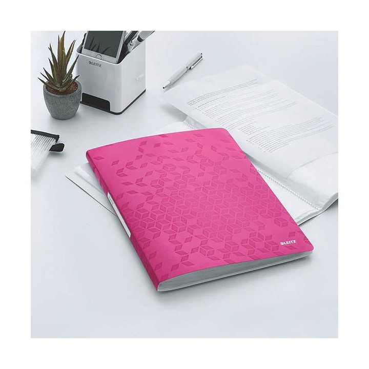 ALBUM OFERTOWY A4 LEITZ WOW 46310023 RÓŻOWY 20 KOSZULEK