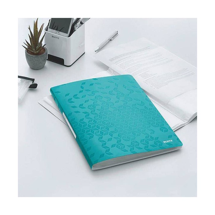 ALBUM OFERTOWY A4 LEITZ WOW 46310051 TURKUSOWY 20 KOSZULEK