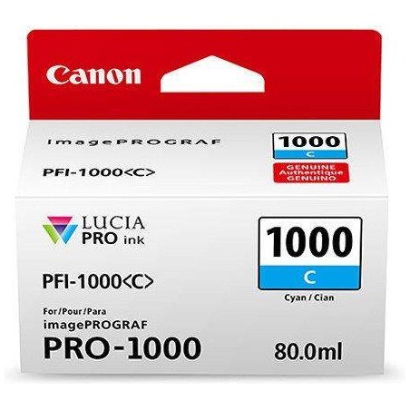 TUSZ ORYGINALNY CANON PFI1000C 0547C001 CYAN  80 ML