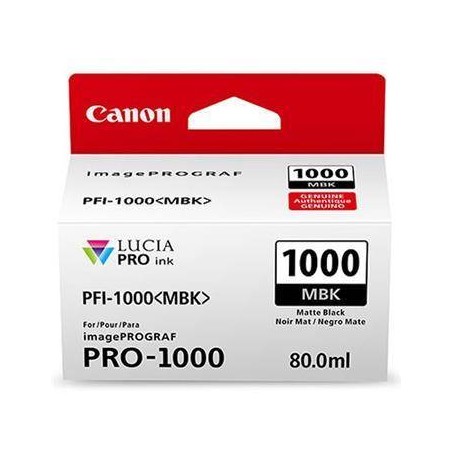 TUSZ ORYGINALNY CANON PFI1000MBK 0545C001 MATTE CZARNY 80 ML