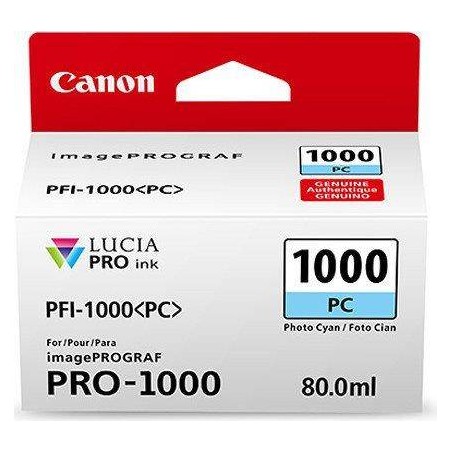 TUSZ ORYGINALNY CANON PFI1000PC 0550C001 PHOTO CYAN 80 ML