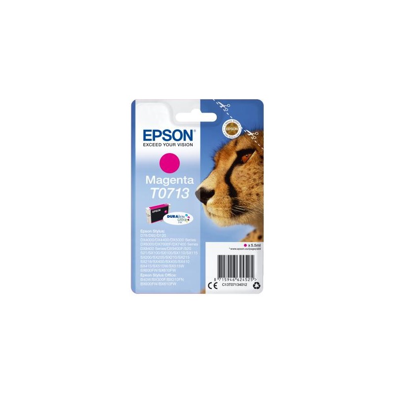 TUSZ ORYGINALNY EPSON T0713 C13T07134012 MAGENTA  5,5 ML