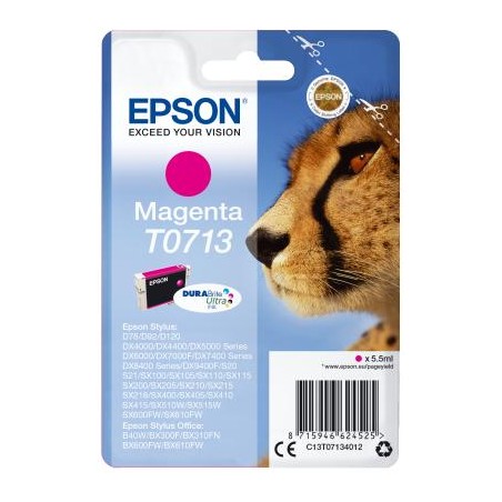 TUSZ ORYGINALNY EPSON T0713 C13T07134012 MAGENTA  5,5 ML