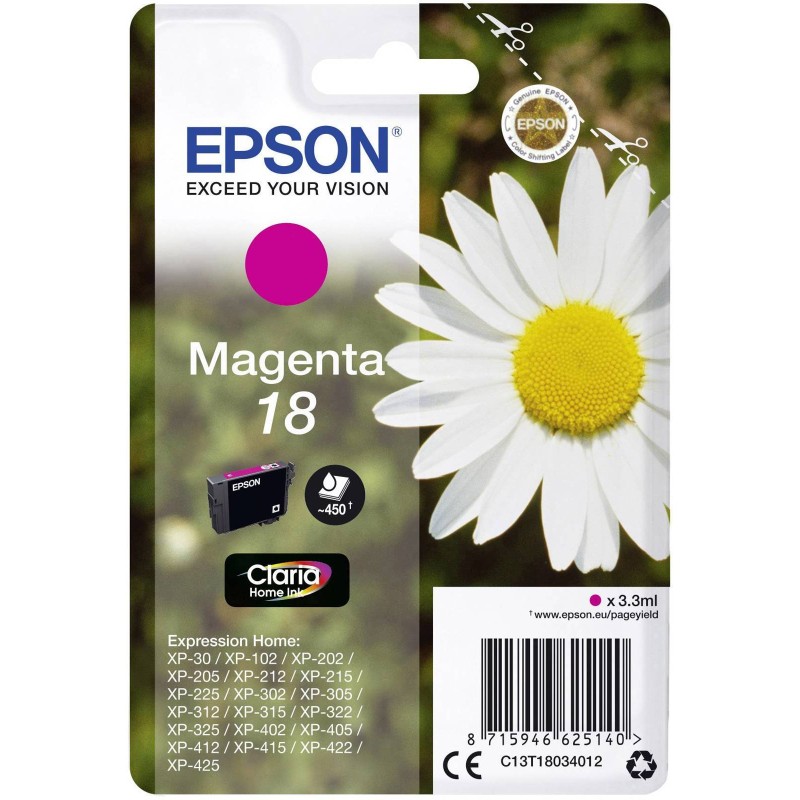 TUSZ ORYGINALNY EPSON T1803 C13T18034012 MAGENTA  3,3 ML