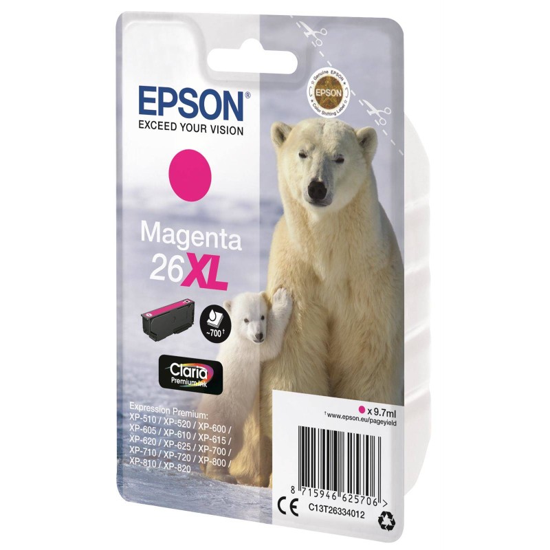 TUSZ ORYGINALNY EPSON T2633 C13T26334012 MAGENTA  9,7 ML