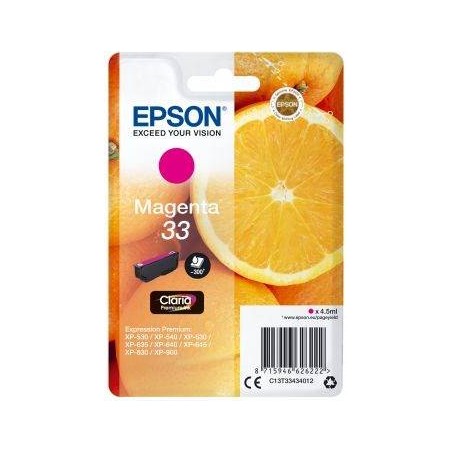 TUSZ ORYGINALNY EPSON T3343 C13T33434012 MAGENTA  4,5 ML